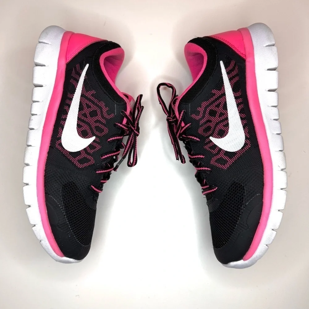 Nike Flex 2015 Run Kids Youth Girls Womens Running Shoes 724992-001 Size- 6.5Y